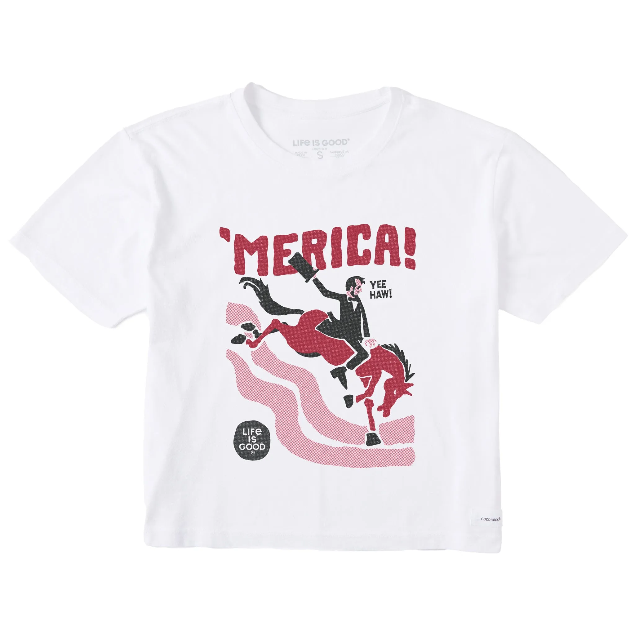 Women's Abemerica Short Sleeve Crusher Boxy Tee Life is Good