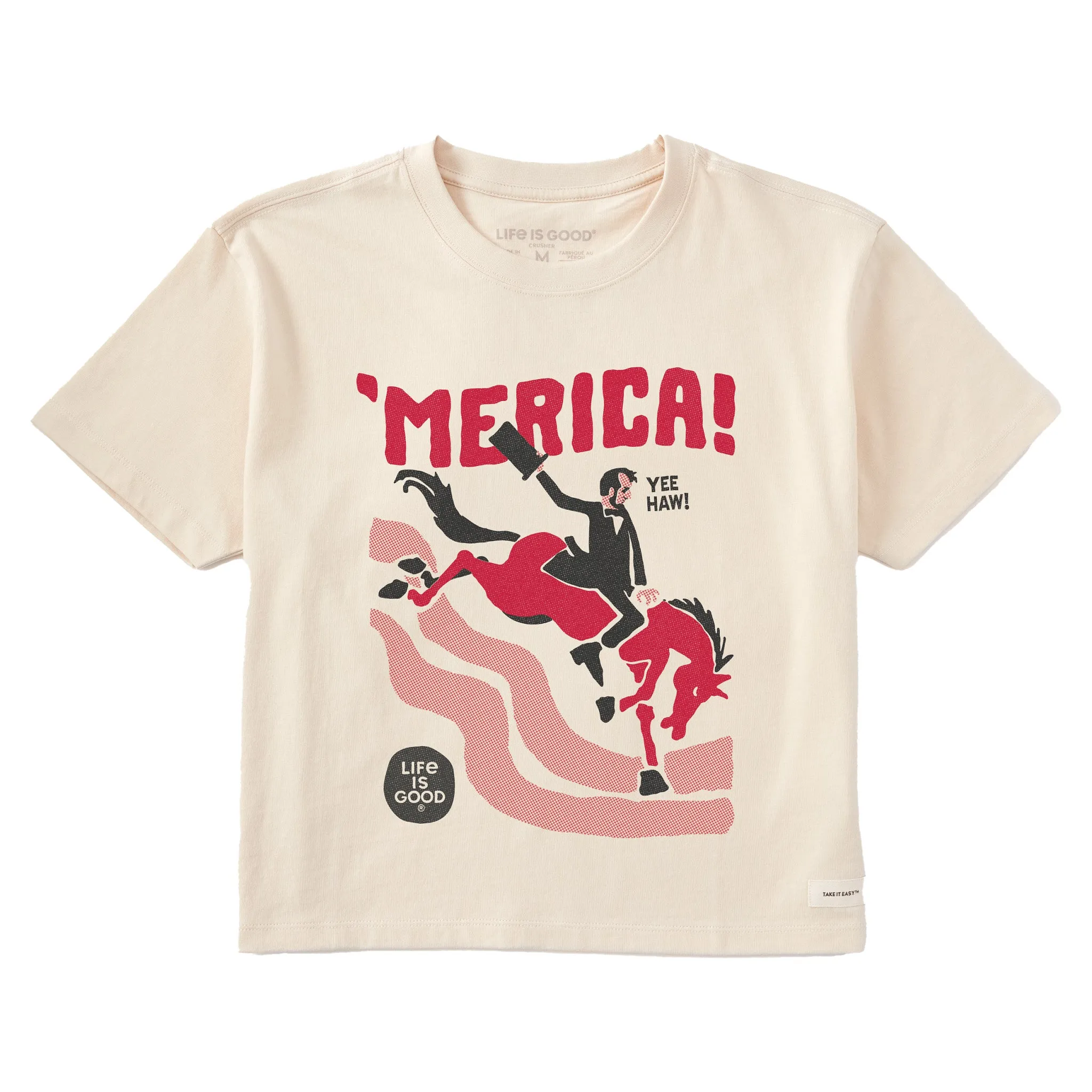 Women's Abemerica Short Sleeve Crusher Boxy Tee Life is Good