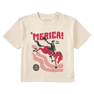 Women's Abemerica Short Sleeve Crusher Boxy Tee Life is Good