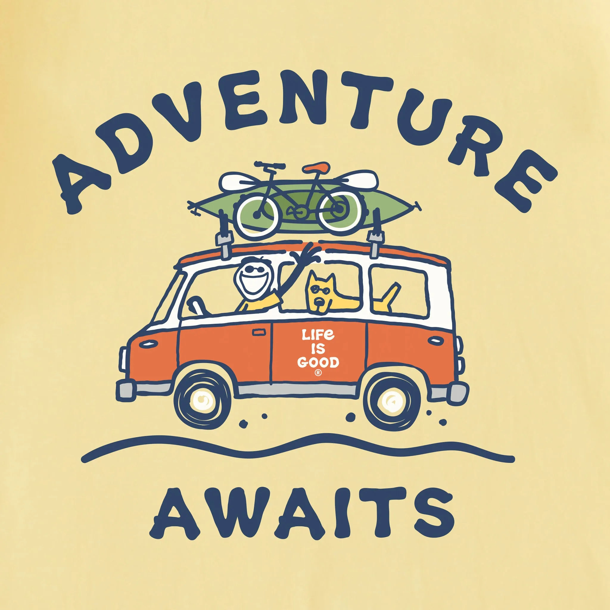 Women's Adventure Awaits Van Short Sleeve Tee Life is Good