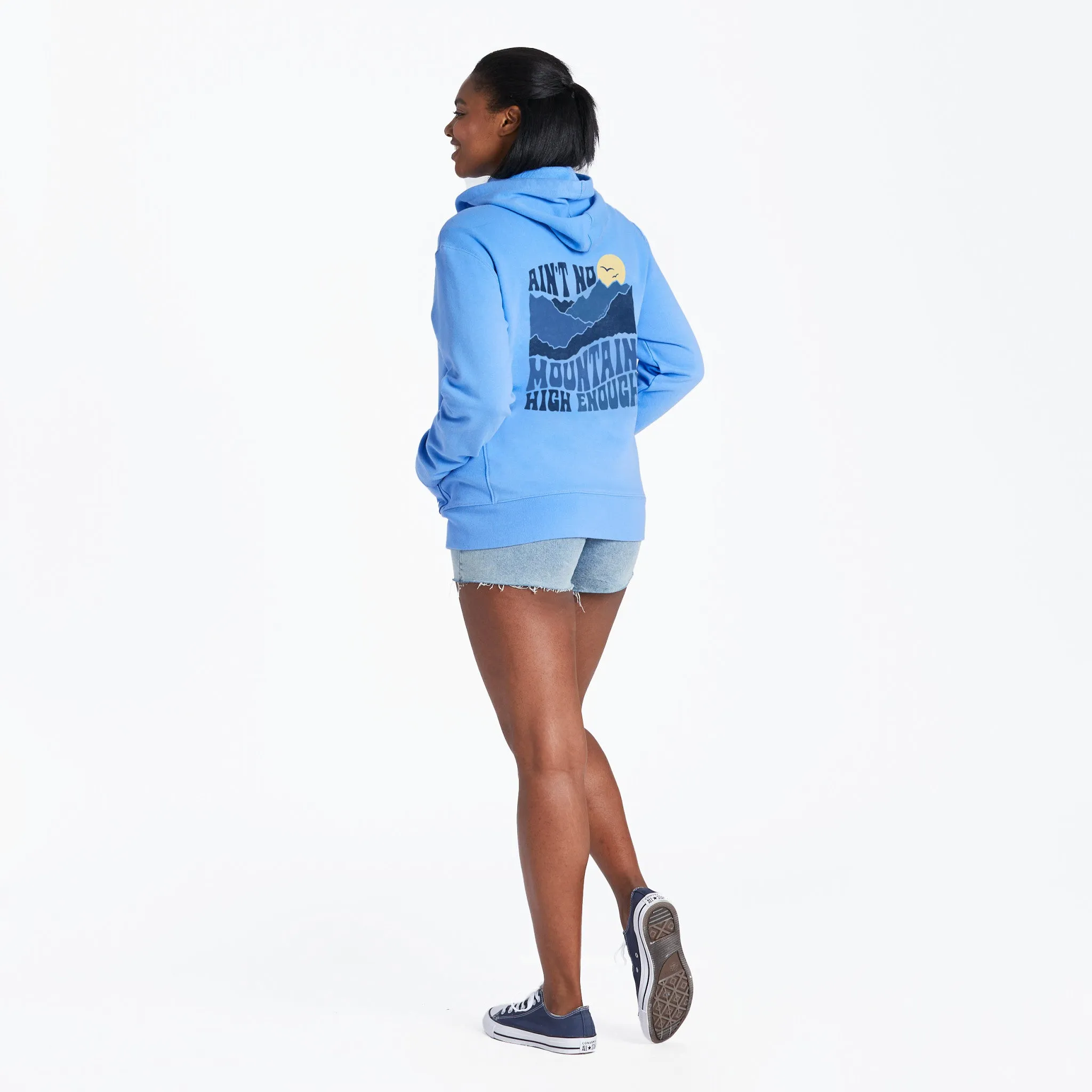 Women's Ain't No Mountain High Enough Simply True Fleece Zip Hoodie Life is Good