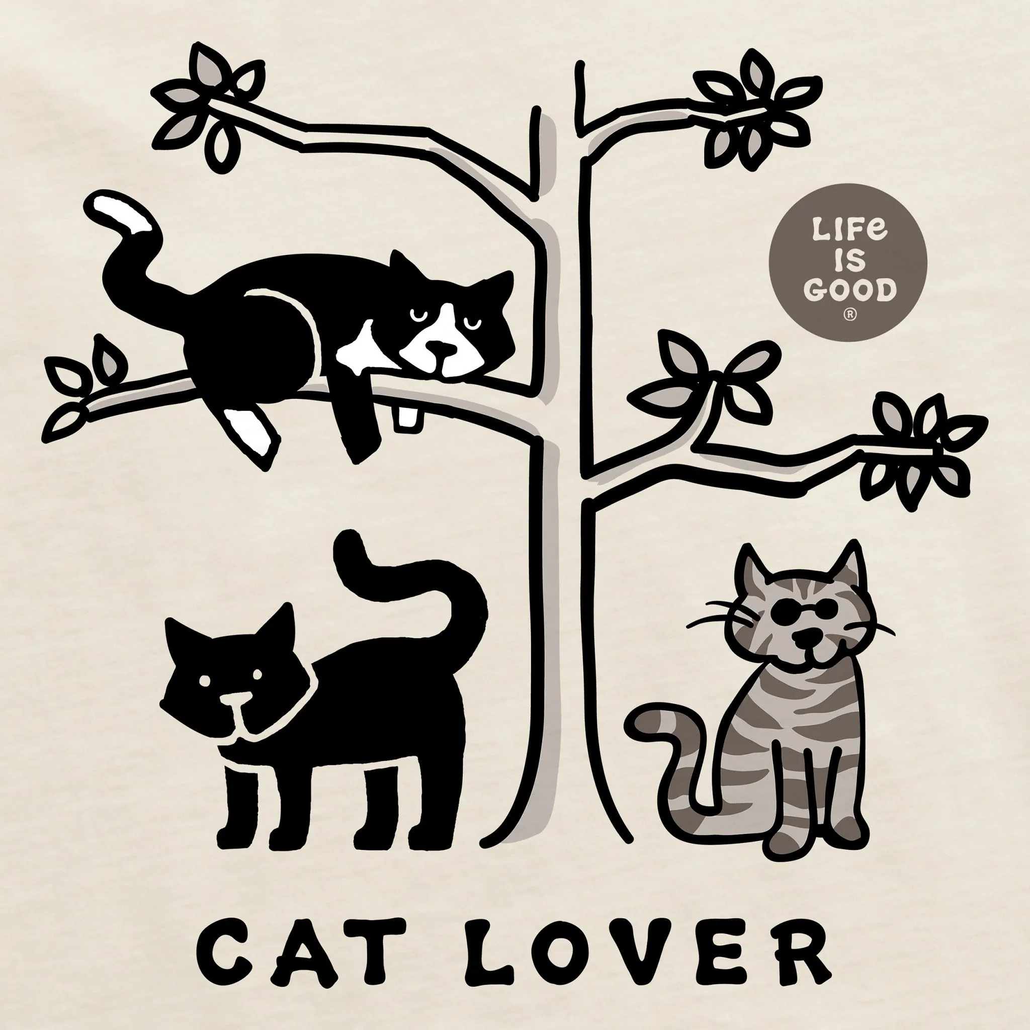 Women's Al Cat Lover Short Sleeve Crusher Tee Life is Good