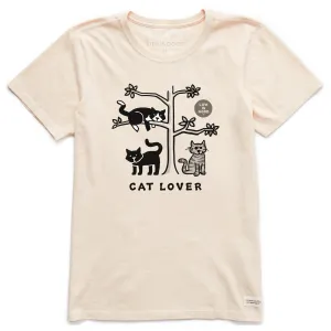 Women's Al Cat Lover Short Sleeve Crusher Tee Life is Good