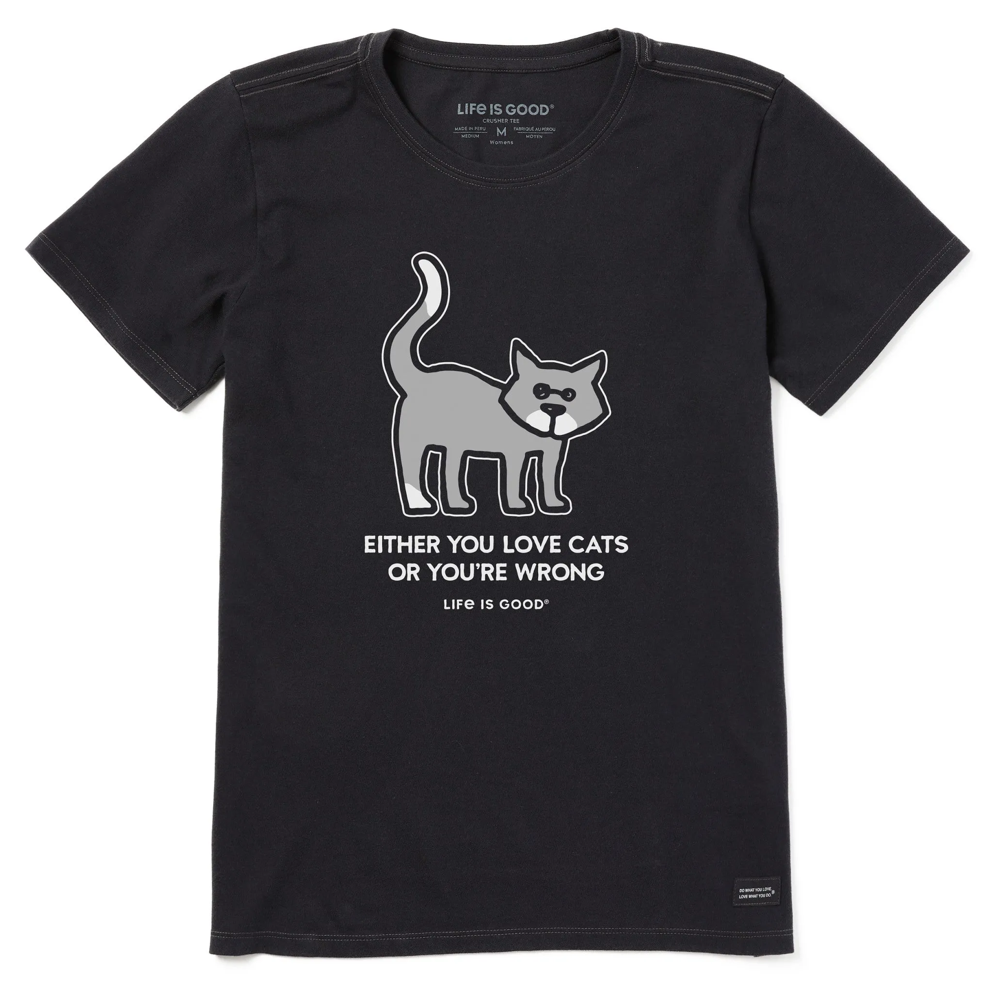 Women's Al Either You Love Cats Short Sleeve Crusher Tee Life is Good