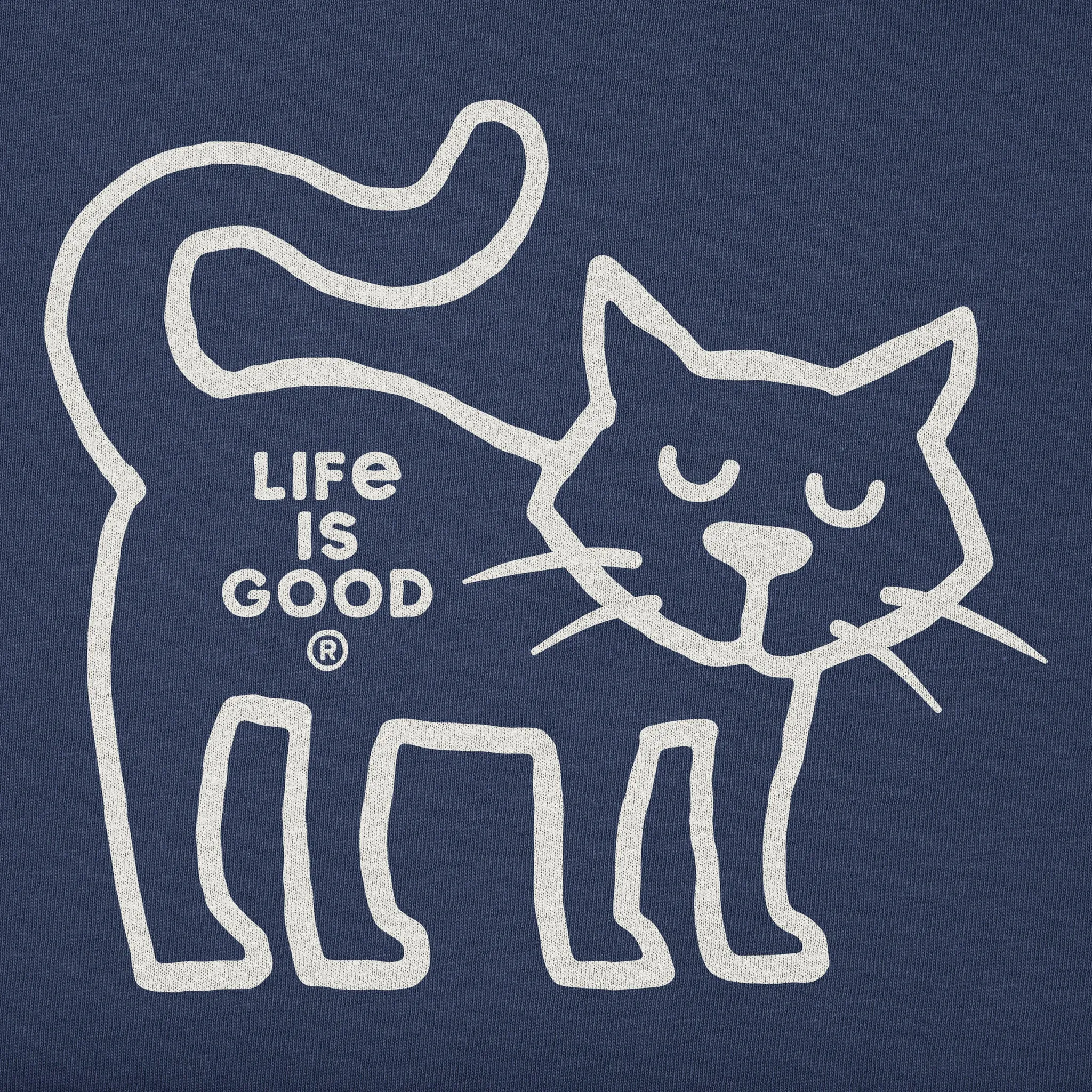 Women's Al Outline Short Sleeve Crusher Tee Life is Good