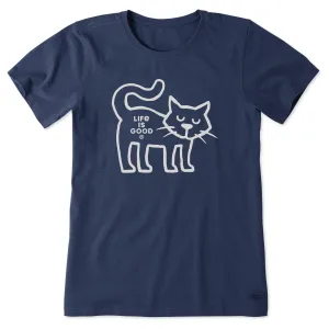 Women's Al Outline Short Sleeve Crusher Tee Life is Good