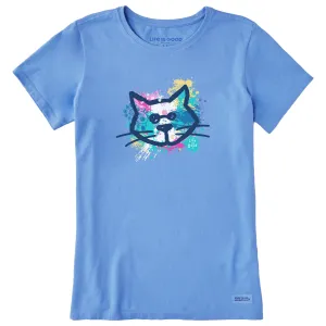 Women's Al Paint Pattern Short Sleeve Crusher Tee Life is Good