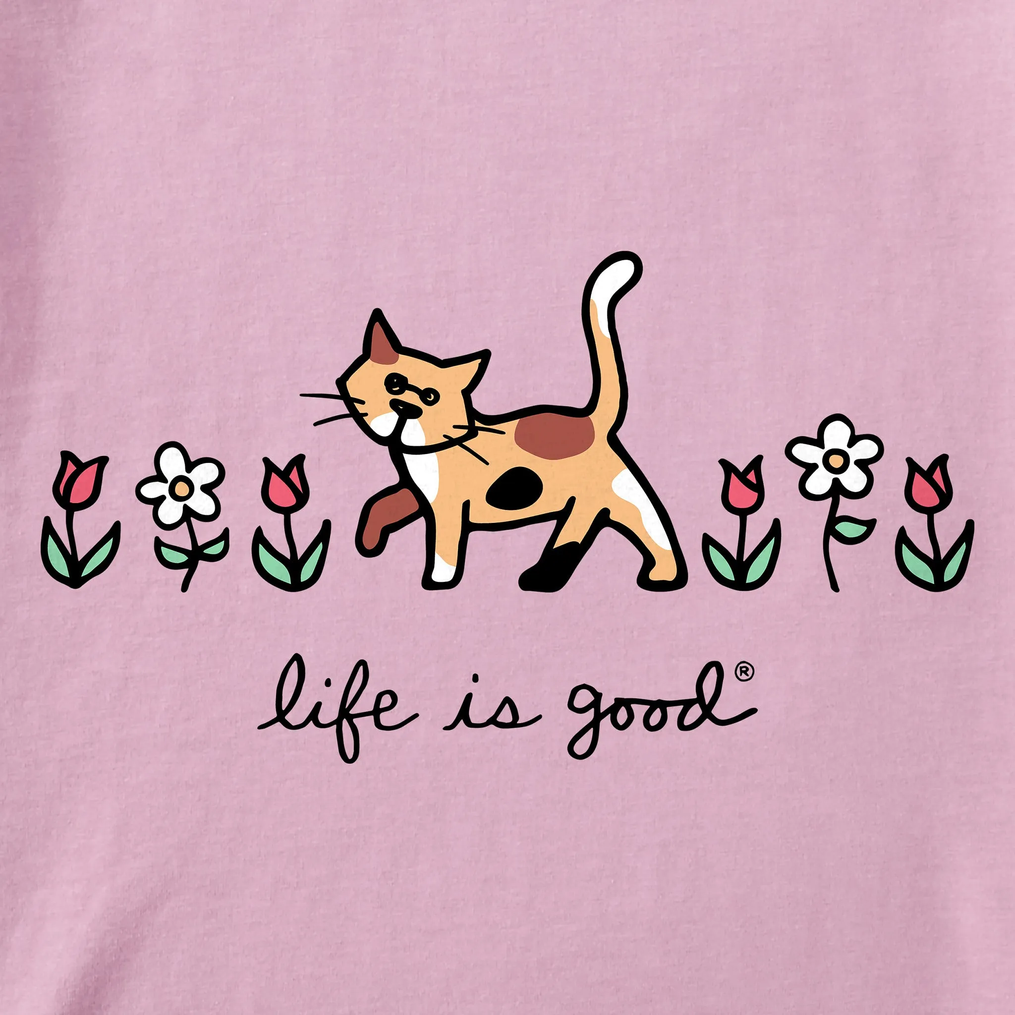 Women's Al with Flowers Crusher Tank Life is Good