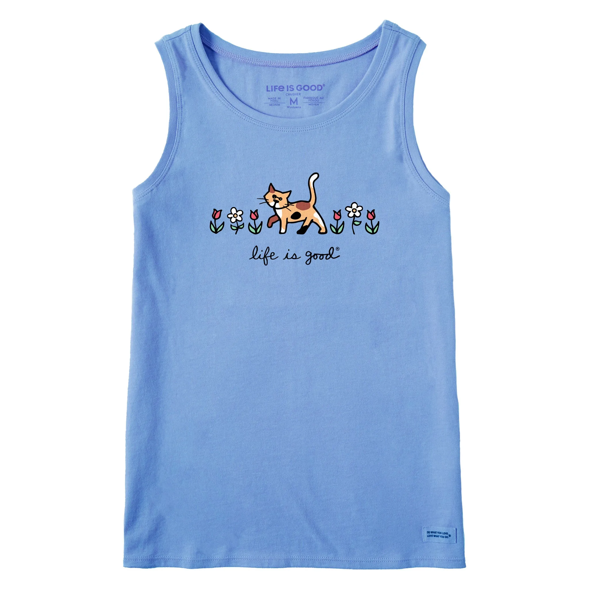 Women's Al with Flowers Crusher Tank Life is Good