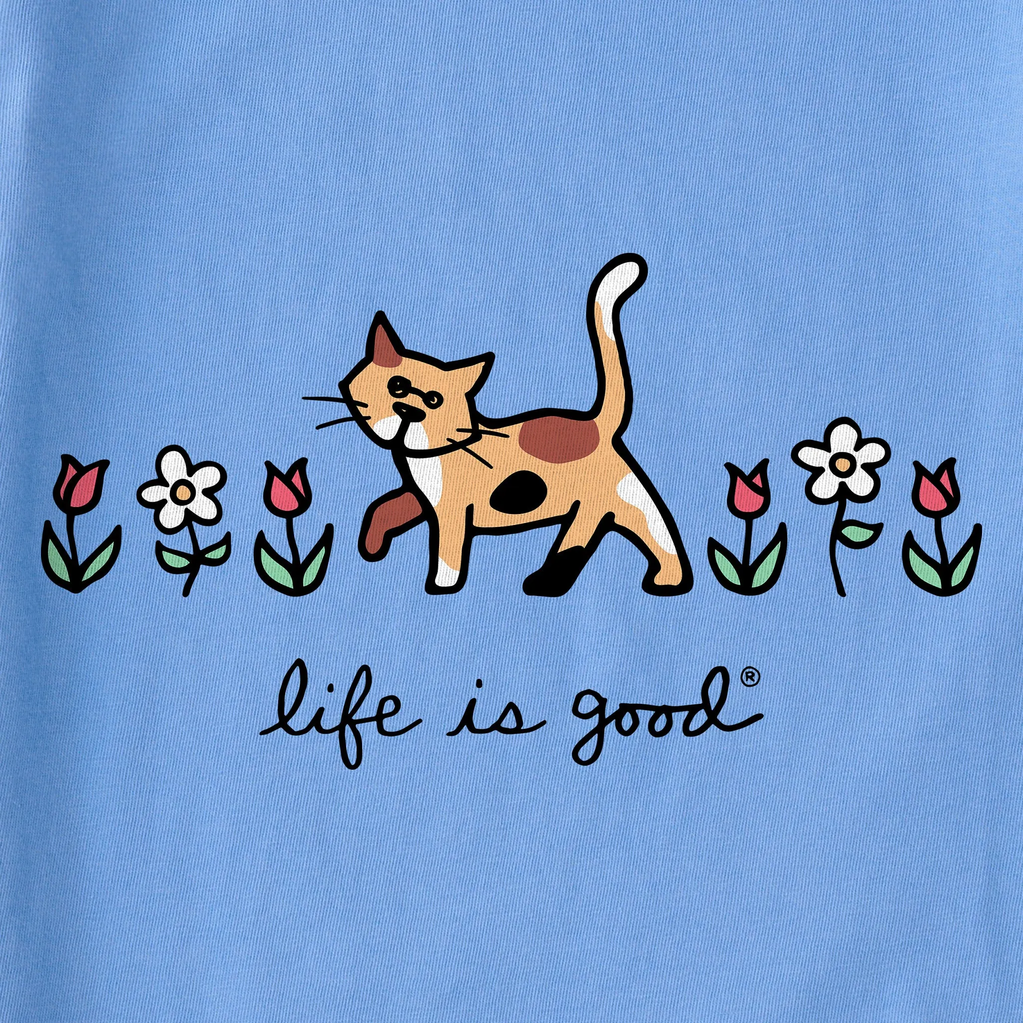Women's Al with Flowers Crusher Tank Life is Good