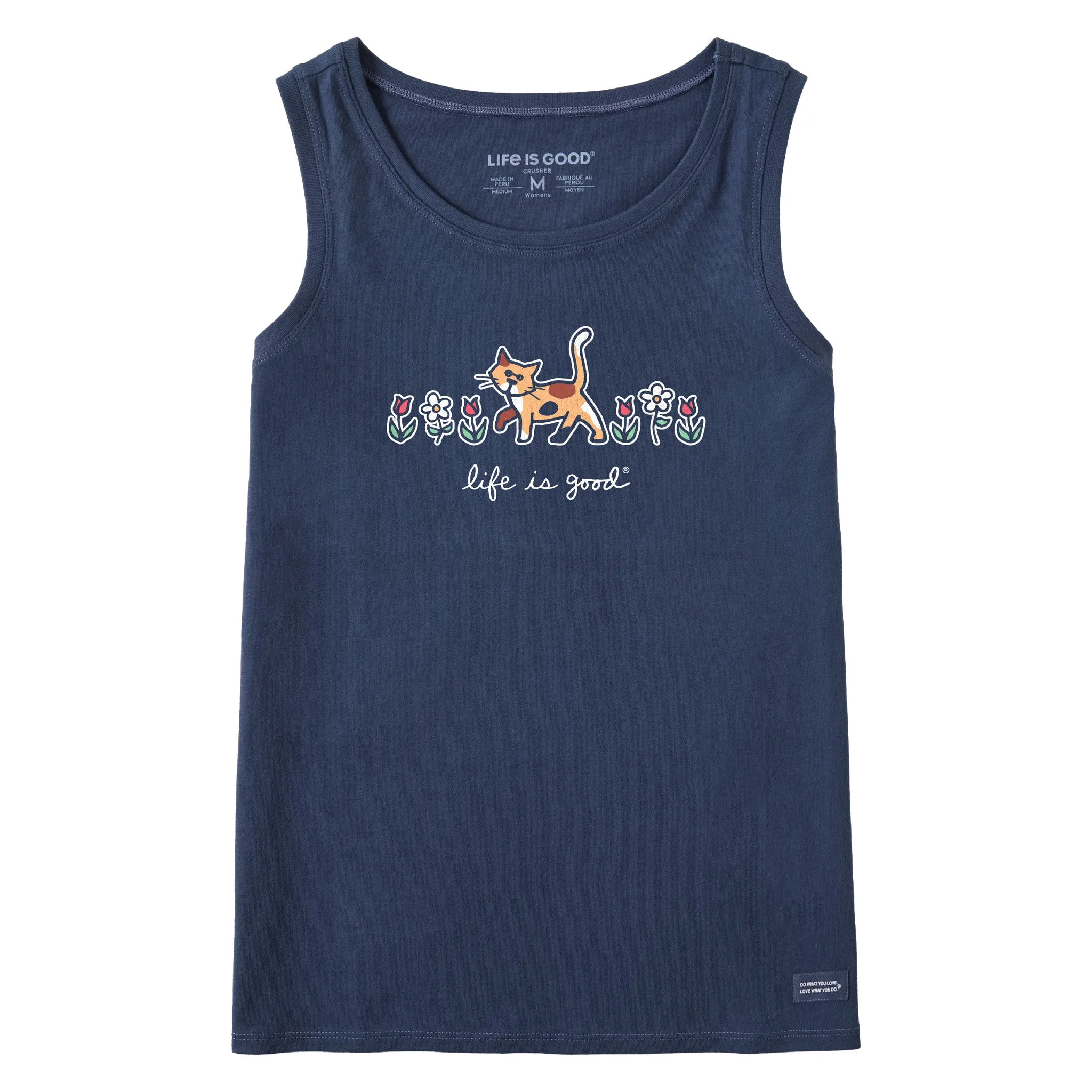 Women's Al with Flowers Crusher Tank Life is Good
