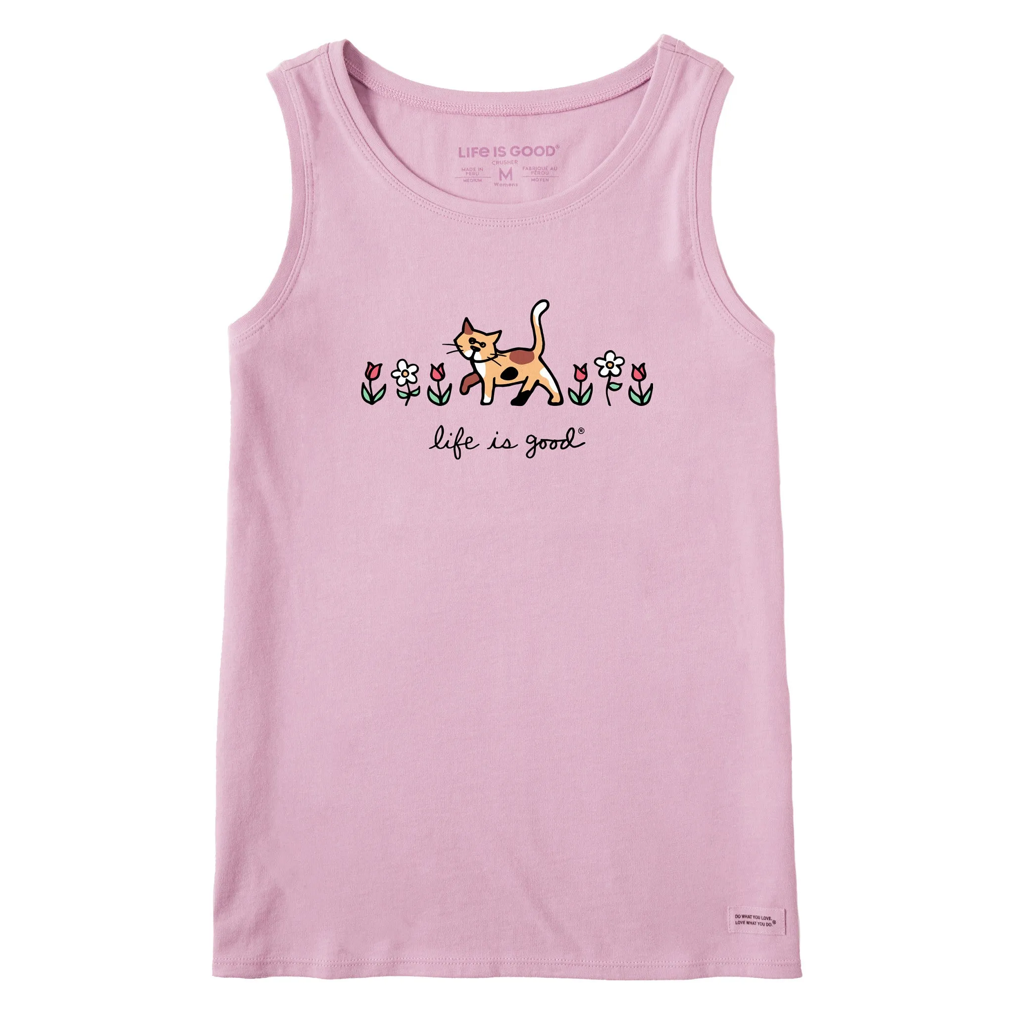 Women's Al with Flowers Crusher Tank Life is Good