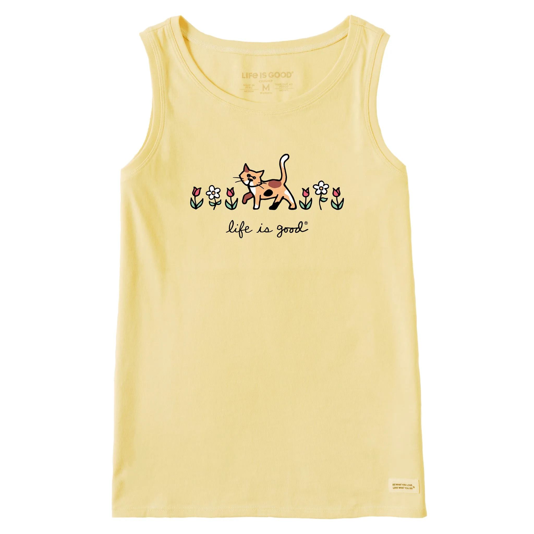 Women's Al with Flowers Crusher Tank Life is Good