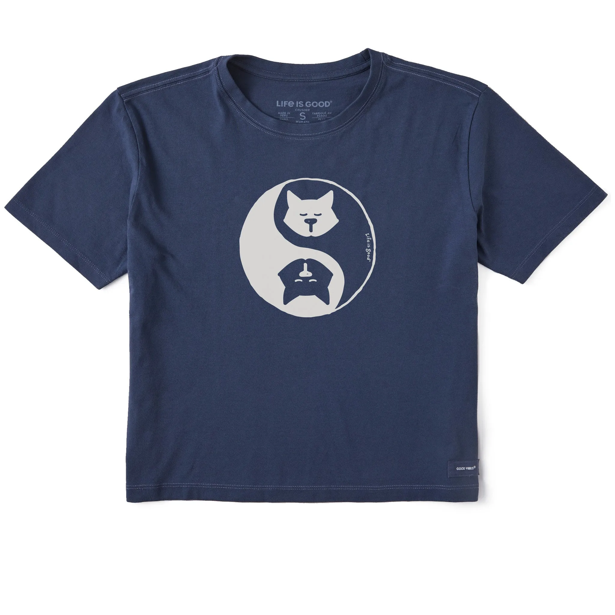 Women's Al Yin Yang Short Sleeve Crusher Boxy Tee Life is Good
