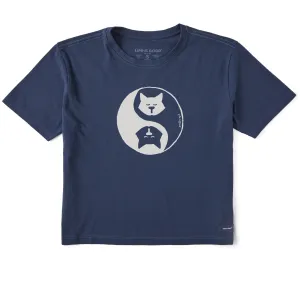 Women's Al Yin Yang Short Sleeve Crusher Boxy Tee Life is Good