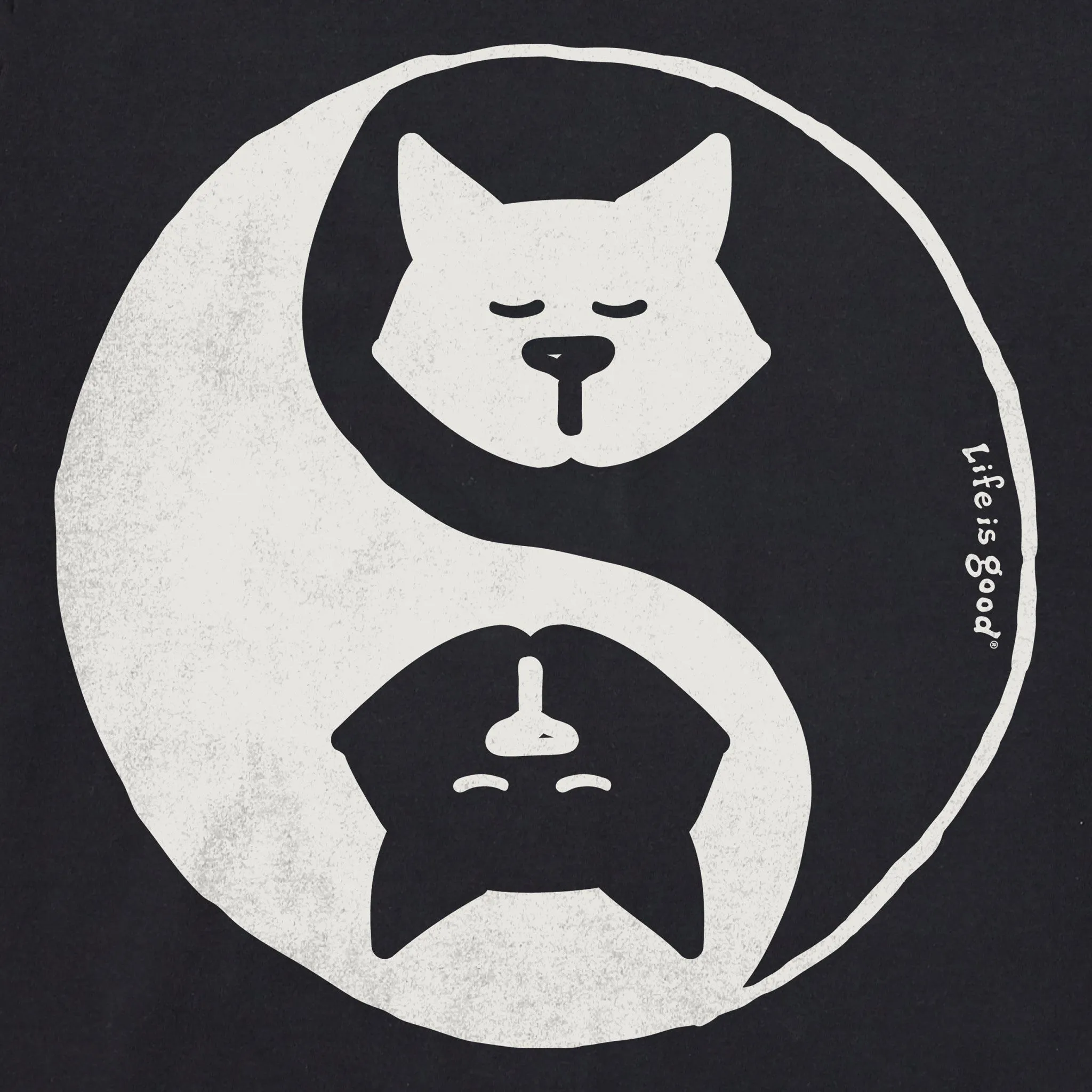 Women's Al Yin Yang Short Sleeve Crusher Tee Life is Good