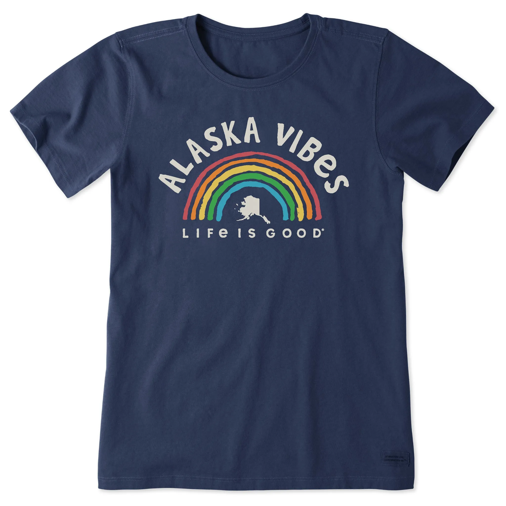 Women's Alaska Rainbow Vibes Short Sleeve Crusher Tee Life is Good