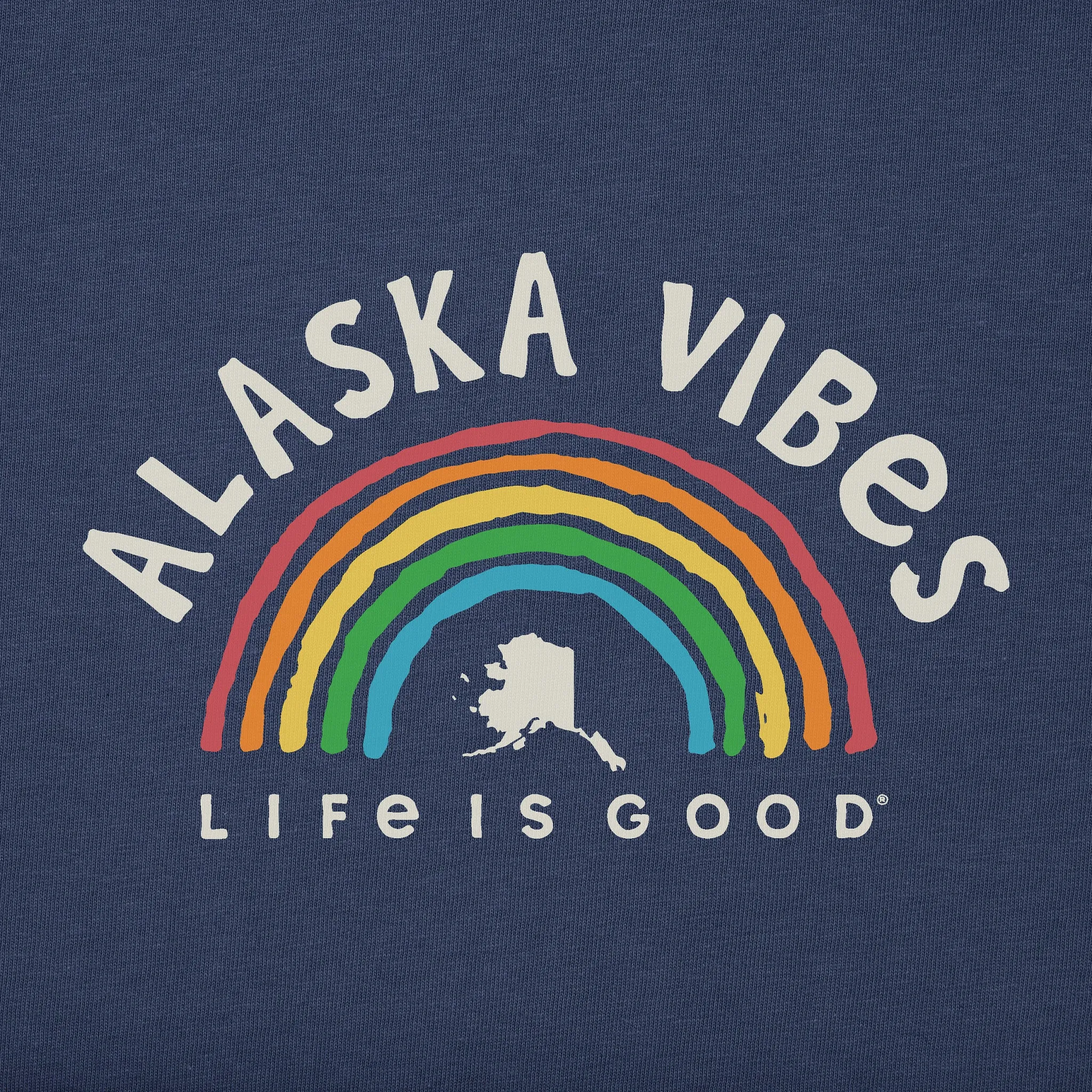 Women's Alaska Rainbow Vibes Short Sleeve Crusher Tee Life is Good