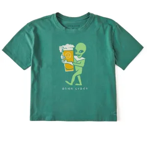Women's Alien Craft Beer Short Sleeve Crusher Boxy Tee Life is Good