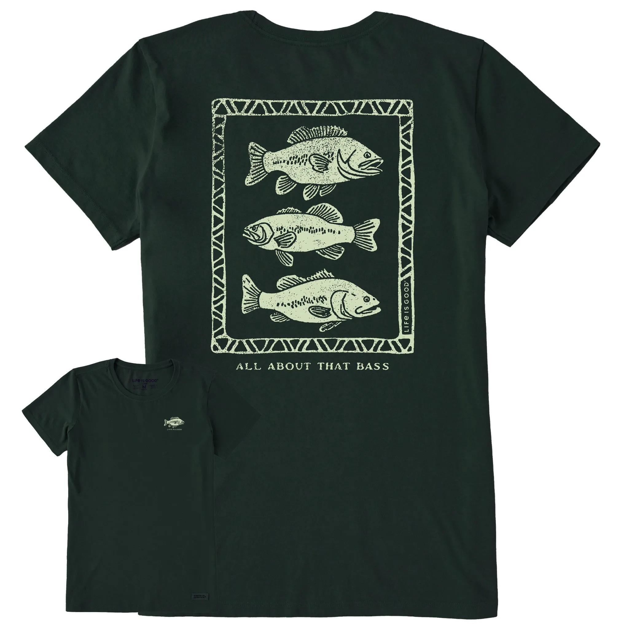 Women's All About That Bass Short Sleeve Crusher Tee Life is Good