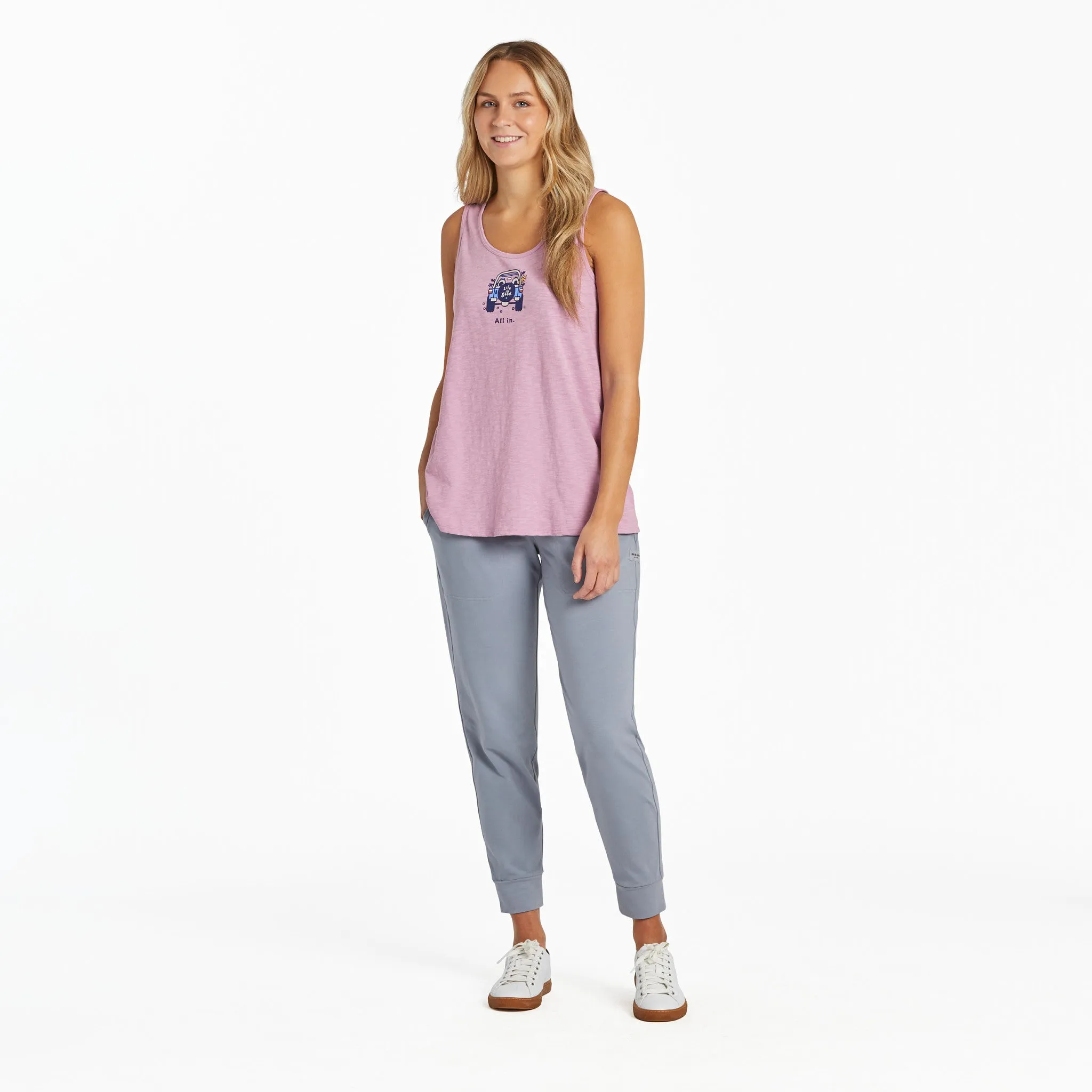 Women's All In ATV Textured Slub Tank Life is Good
