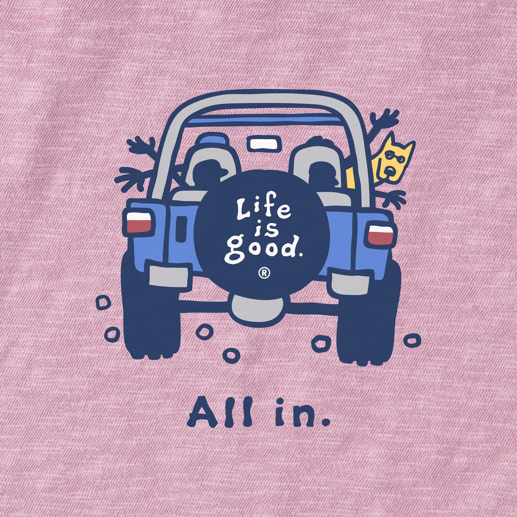Women's All In ATV Textured Slub Tank Life is Good