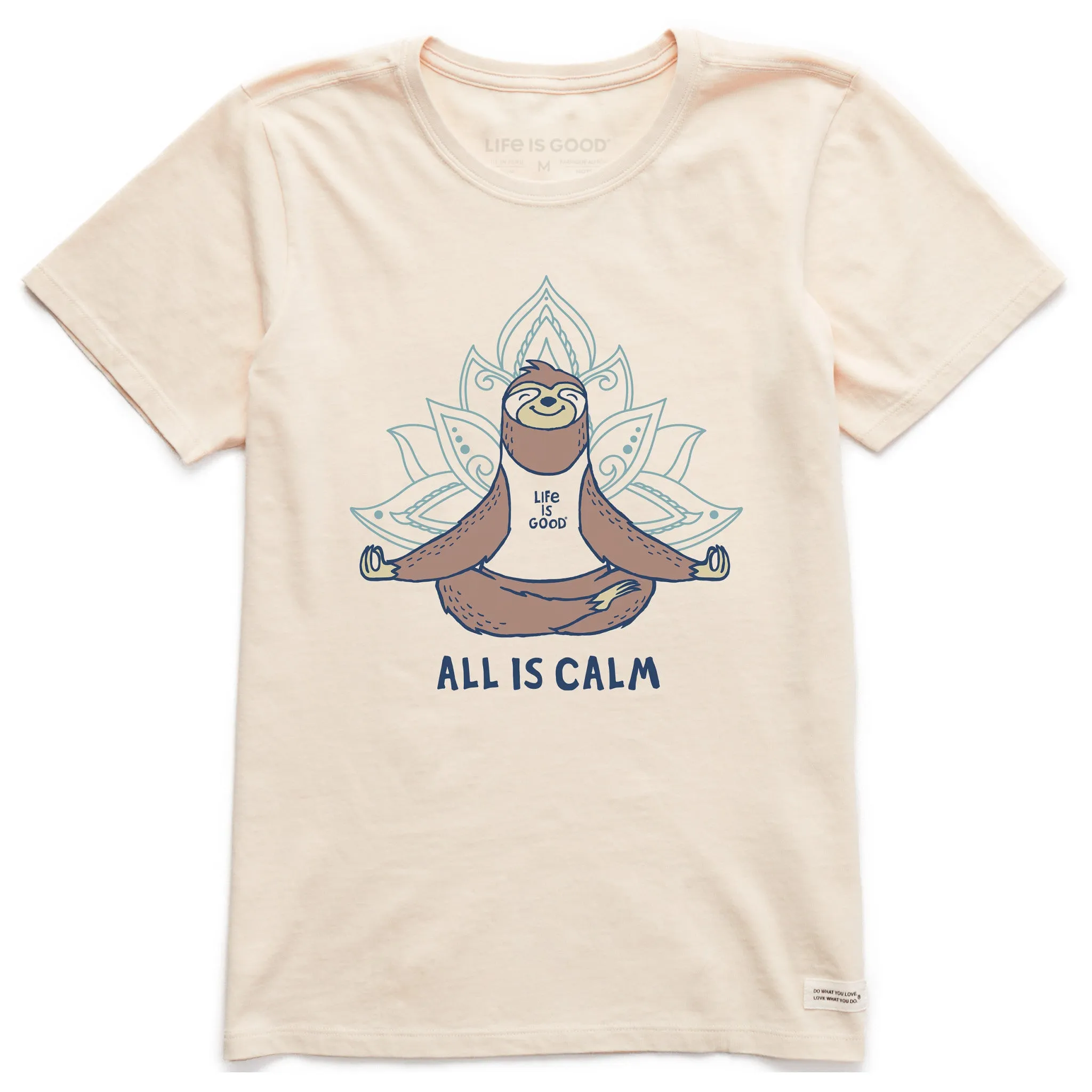 Women's All is Calm Sloth Short Sleeve Crusher Tee Life is Good