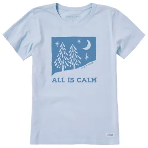 Women's All is Calm Snowy Pines Short Sleeve Crusher Tee Life is Good