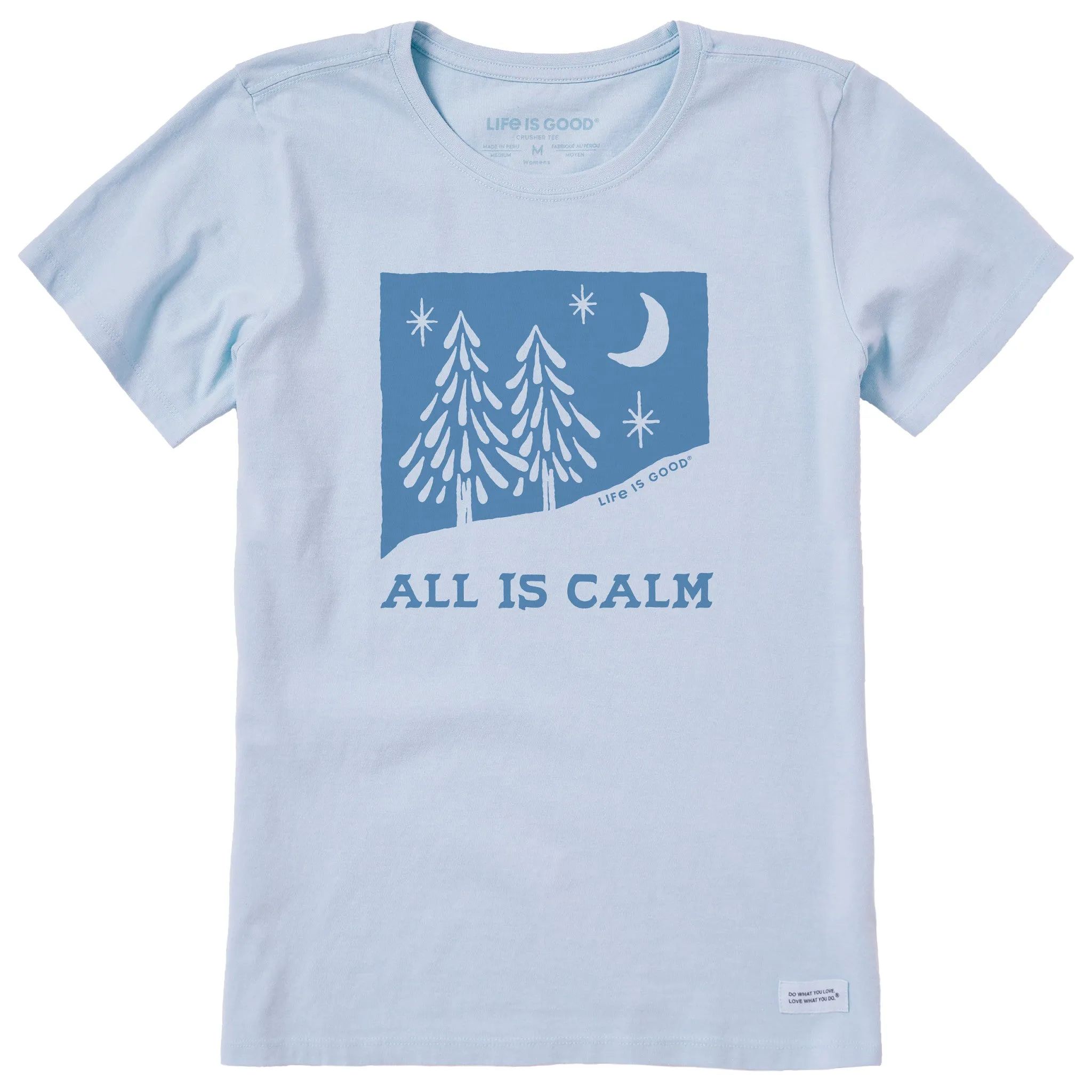 Women's All is Calm Snowy Pines Short Sleeve Crusher Tee Life is Good