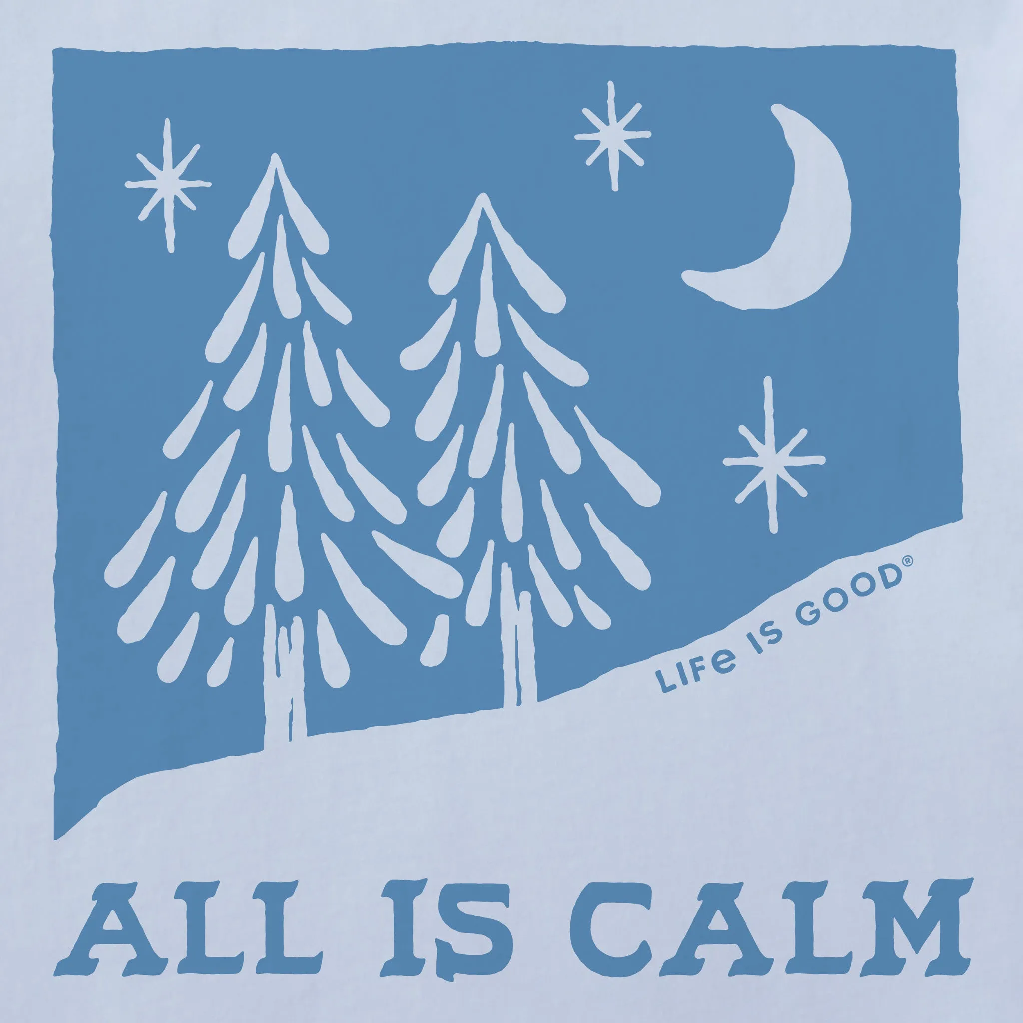 Women's All is Calm Snowy Pines Short Sleeve Crusher Tee Life is Good