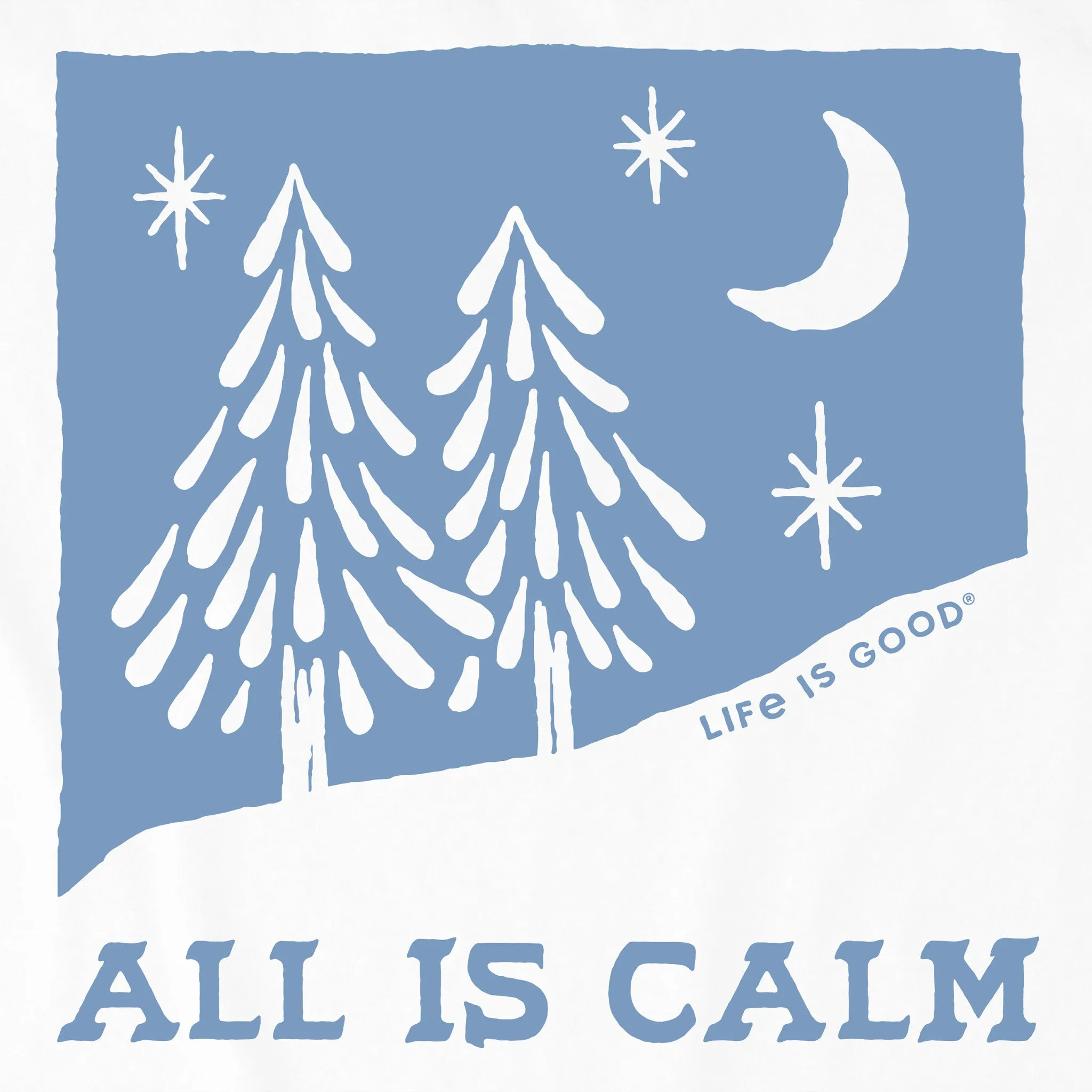 Women's All is Calm Snowy Pines Simply True Fleece Crew Life is Good