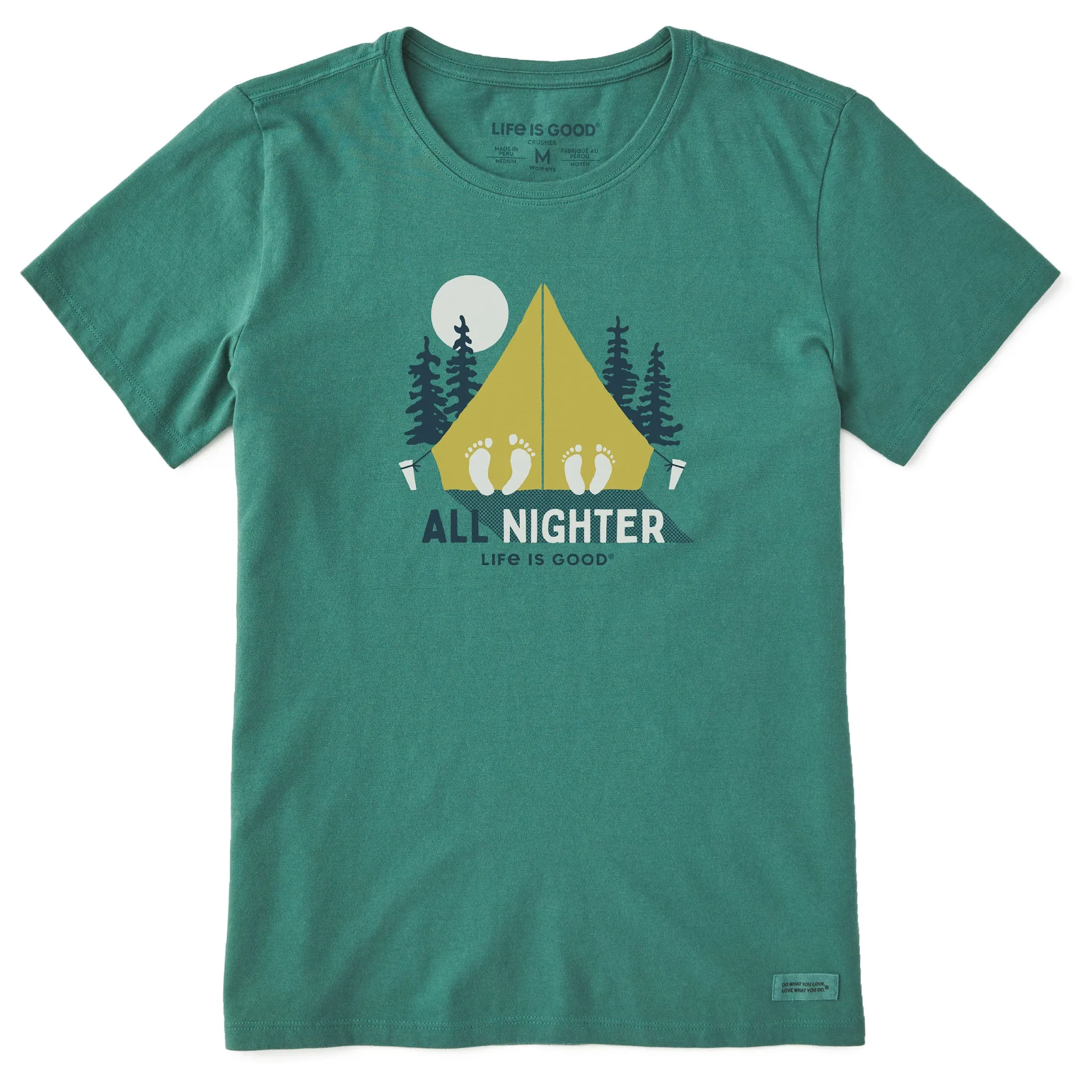 Women's All Nighter Tent Short Sleeve Crusher Tee Life is Good
