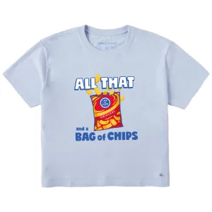 Women's All That and a Bag of Chips Short Sleeve Crusher Boxy Tee Life is Good