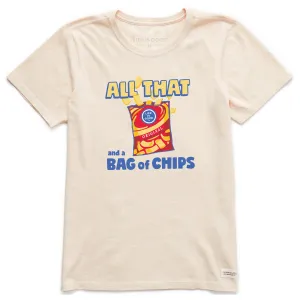 Women's All That and a Bag of Chips Short Sleeve Crusher Tee Life is Good