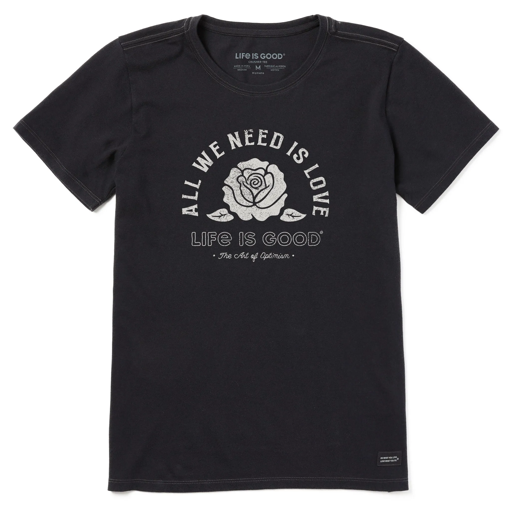 Women's All We Need is Love Rose Short Sleeve Tee Life is Good
