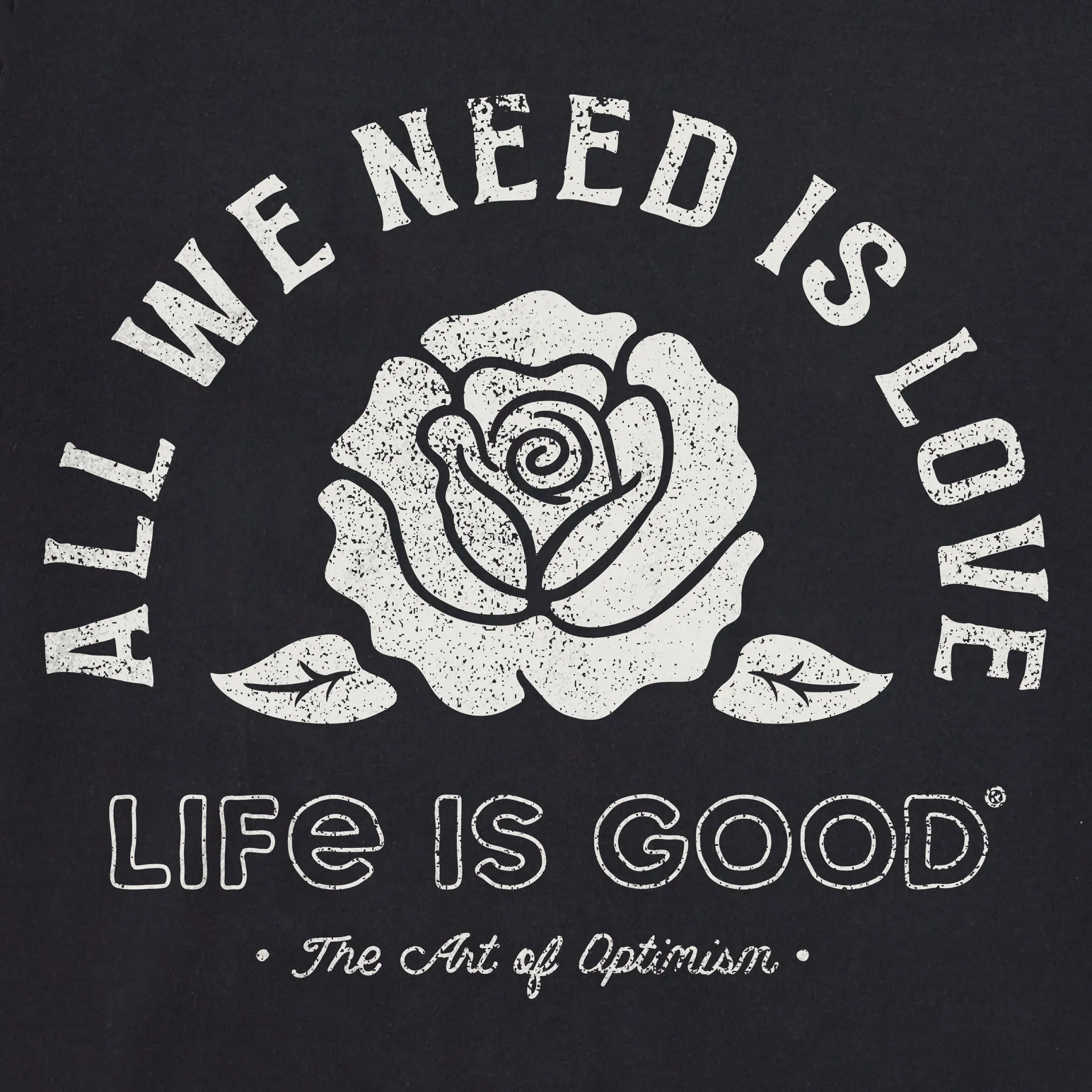 Women's All We Need is Love Rose Short Sleeve Tee Life is Good