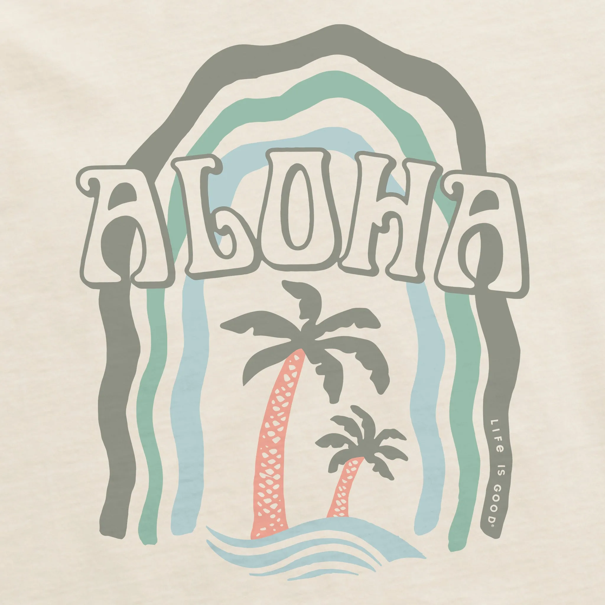 Women's Aloha Palms Crusher-LITE Shrunken Tee Life is Good