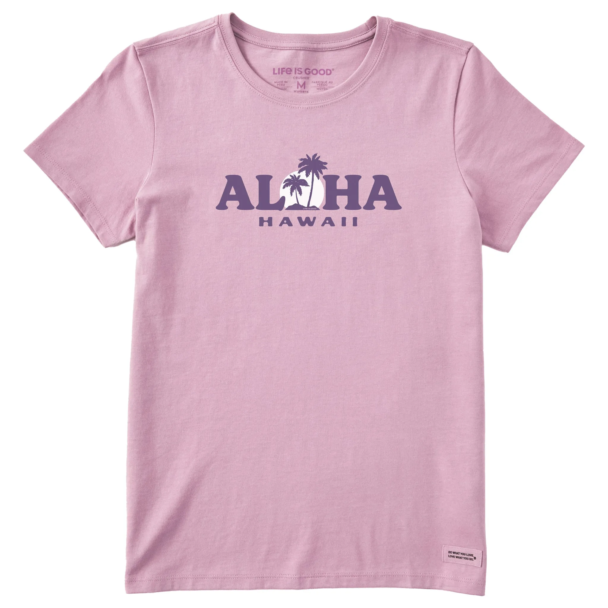 Women's Aloha Sunset Hawaii Short Sleeve Crusher Tee Life is Good