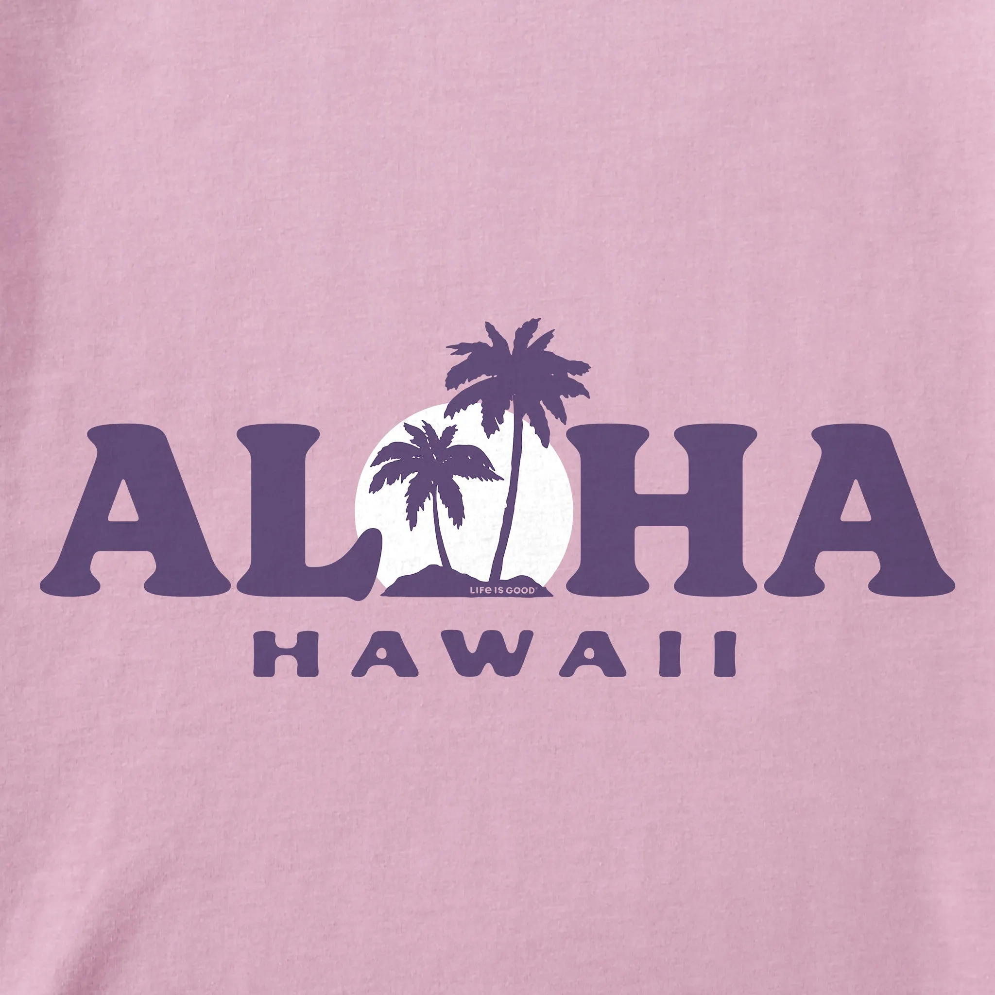 Women's Aloha Sunset Hawaii Short Sleeve Crusher Tee Life is Good