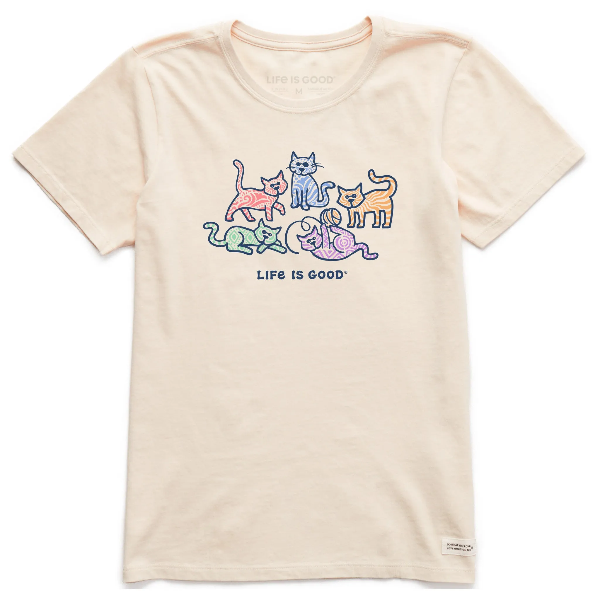 Women's Al's w Patterns Short Sleeve Crusher Tee Life is Good