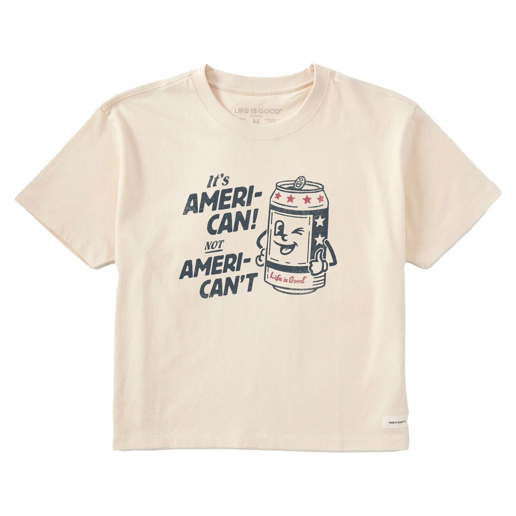 Women's Ameri-Can Short Sleeve Crusher Boxy Tee Life is Good
