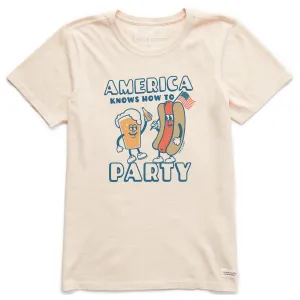 Women's America Knows How to Party Short Sleeve Crusher Tee Life is Good