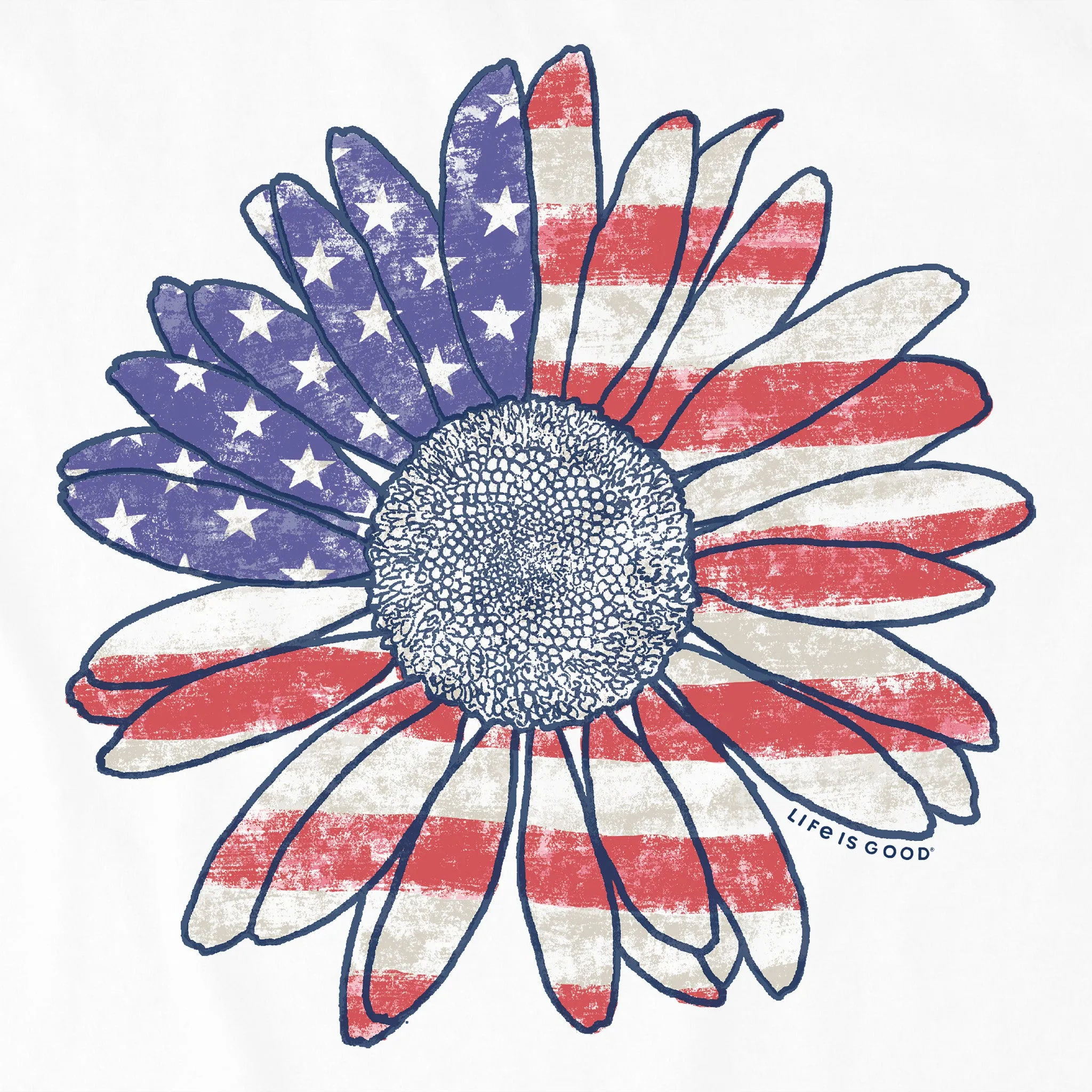 Women's America The Beautiful Daisy Crusher Tank Life is Good