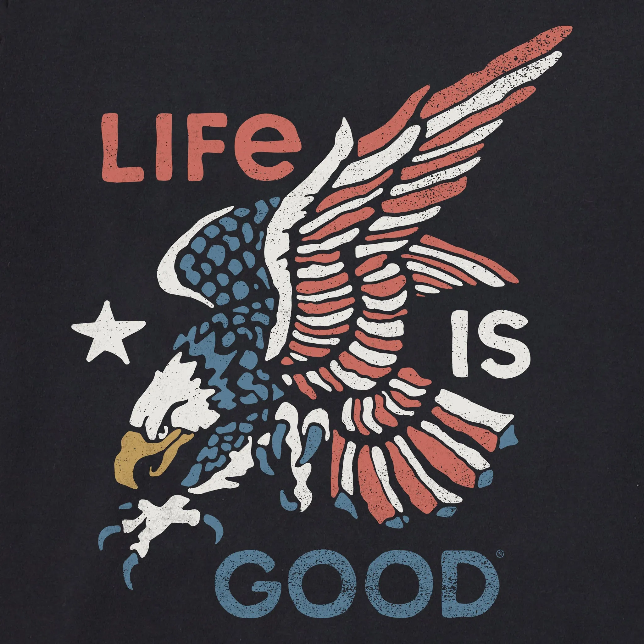 Women's American Eagle Short Sleeve Crusher Boxy Tee Life is Good