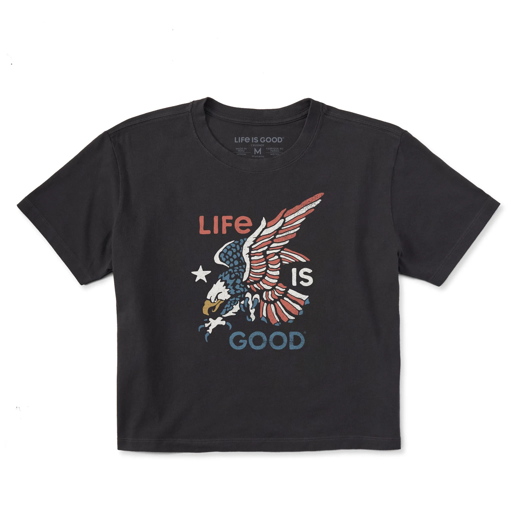 Women's American Eagle Short Sleeve Crusher Boxy Tee Life is Good