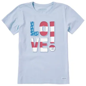 Women's American Love! Short Sleeve Crusher Tee Life is Good