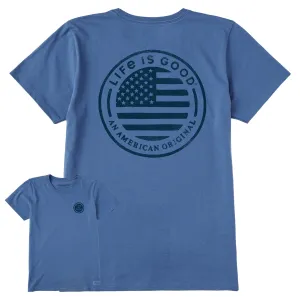 Women's American Original Circle Flag Short Sleeve Tee Life is Good