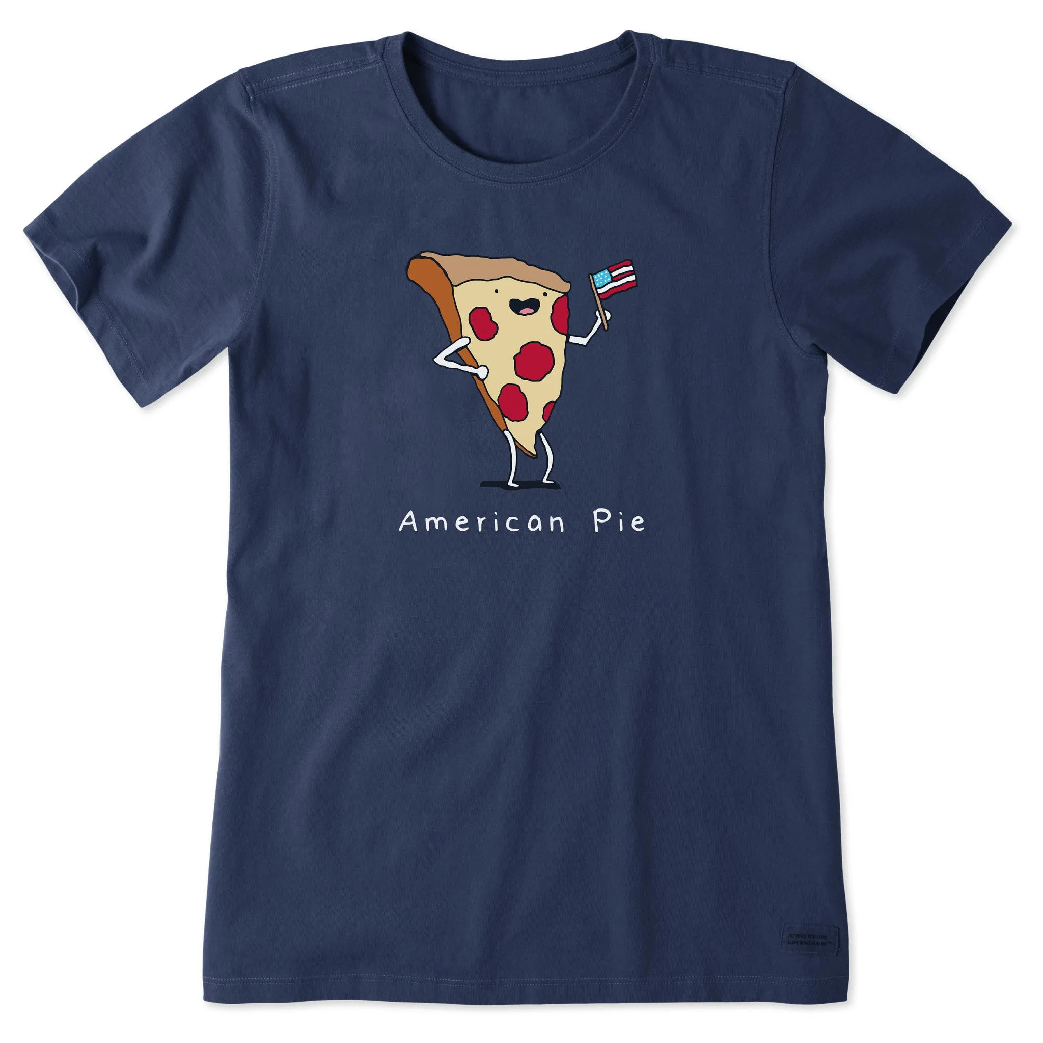 Women's American Pizza Pie Short Sleeve Crusher Tee Life is Good