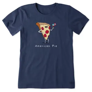 Women's American Pizza Pie Short Sleeve Crusher Tee Life is Good