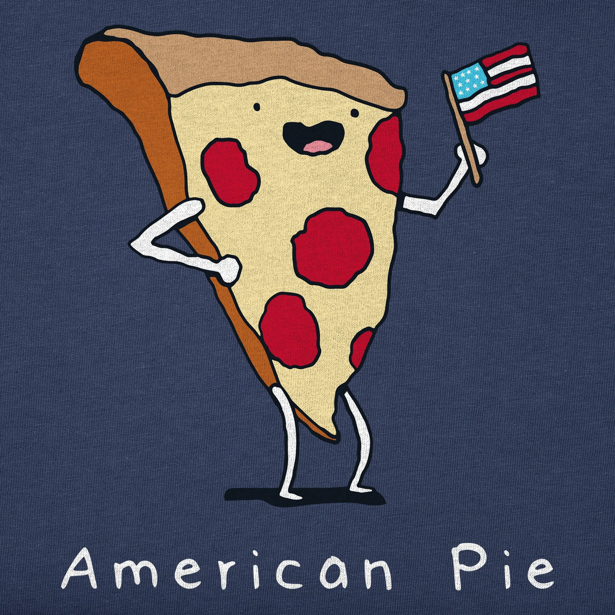Women's American Pizza Pie Short Sleeve Crusher Tee Life is Good